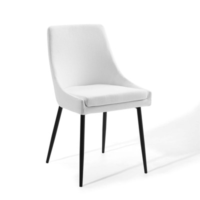 Viscount Black and White Upholstered Velvet Dining Chairs