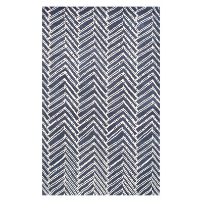 7'6"x9'6" Wool Hand Tufted Alex Area Rug Denim - nuLOOM