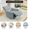 Swivel Rocking Recliner Chair, Manual Leather Recliner Glider, Comfortable Rocker, for Living Room, Bedroom - 2 of 4