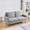 American Furniture Classics,69 Inch Wide Upholstered Two Cushion Sofa with Square Arms - 4 of 4