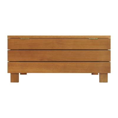 Eucalyptus Wood Outdoor Coffee Table with Lift Top Storage