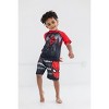 Marvel UPF 50+ Raglan Rash Guard and Swim Trunks Outfit Set - 2 of 4