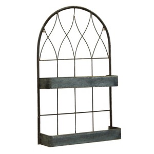 VIP Metal 31 in. Gray 2 Tier Wall Shelf Gate Decor - 1 of 2