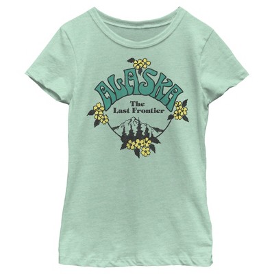 Girl's Lost Gods Alaska The Last Frontier Mountains T-shirt : Target