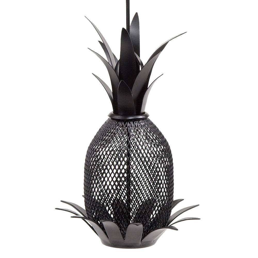 Photos - Bird Feeder / Water Bottle 18" Steel Garden Pineapple Bird Feeder Black - ACHLA Designs