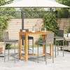 vidaXL Garden Bar Set Grey Solid Acacia wood Five-Piece Durable - 3 of 4