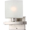 Possini Euro Design Modern Wall Light Sconces Set of 2 Brushed Nickel Hardwired 8 1/2" Fixture White Linen Glass Shade for Bedroom - 3 of 4