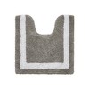 Hotel Bath Rug 100% Premium Cotton Tufted Two Tone Reversible Bathroom Rug, Soft & Water Absorbent, Machine Washable Bath Mat - 2 of 4