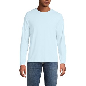 Lands' End Men's Long Sleeve Cotton Supima Tee - 1 of 3