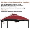 Gulches Allen Roth Heavy Duty Gazebo Roof with Air Vent - 10x12 Replacement Top Cover Only for Gazebo, Durable Design, Burgundy - 3 of 4