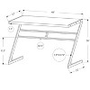Vynxaria Modern 48-inch Brown Desk with Grey Metal Accents Laminate Surface for Efficient Laptop Work Modern Design - 2 of 4