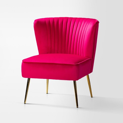 Pink velvet chair target discount