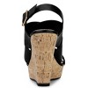 Allegra K Women's Slingback Buckle Ankle Strap Wood Platform Wedge Sandals - 4 of 4