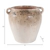 Textured Rustic Terracotta Vase with Handles Design - Perfect Flower Vase for Living Room, Bedroom, Office, and Room Decor - 4 of 4