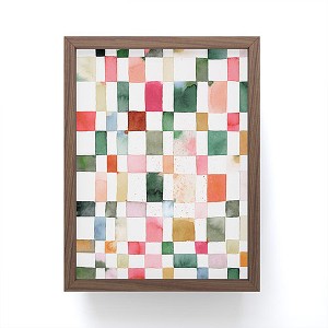 Ninola Design Watercolor checker Yuletide Framed Mini Art Print - Society6 - 1 of 3