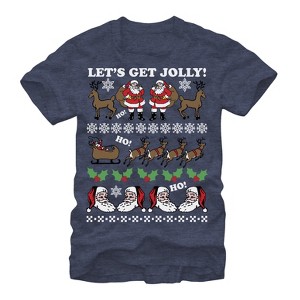 Men's Lost Gods Ugly Christmas Jolly Santa Claus T-Shirt - 1 of 3