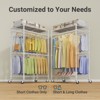 VIPEK R2 Plus 3 Tiers Portable Closets Heavy Duty Rolling Garment Rack Adjustable Clothes Rack - 3 of 4
