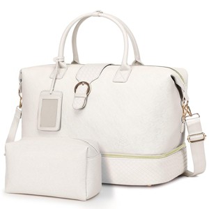 Generic Leather Weekender Bags for Women, Travel Duffel Bag PU Overnight Bag Carry On Tote Bag - 1 of 4