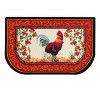 Home Mart Goods Orange Red Rooster Washable Kitchen Mat With Non-Slip Backing - 30"x18" - 2 of 4