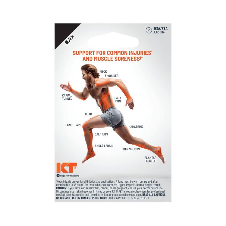 KT Tape Original Elastic Sports Tape 20 Strips, 2 of 7