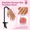 SAVILAND Super-Elastic Nail Training Kit - Silicone Mannequin Hand with 25+ Practice Tips & Tools for Home/Studio. - 3 of 4
