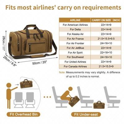 Unique Bargains Expandable Multi-Compartment Duffel Bag for 3-5 Day Trips Coffee — фото 5