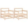 vidaXL Patio Chairs 2 pcs Solid Wood Pine - 2 of 4