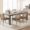 Industrial Dining Table for 6-8 People, 78.7 Inch Long Wooden Kitchen Table with Sturdy Metal Frame & Rustic Brown Finish-Seats 6 Rectangular Counter - 3 of 4
