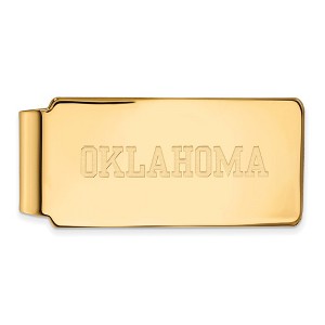 Black Bow Jewelry 10k Yellow Gold Oklahoma Sooners NCAA Money Clip - 1 of 3
