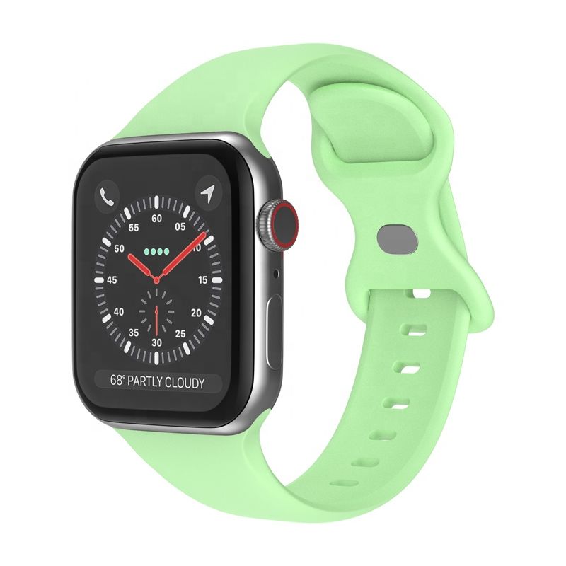 Link Apple Watch Compatible Soft Silicone Sport Band Waterproof Mens Womens For Series SE 7 6 5 4 3 2 1, 1 of 11