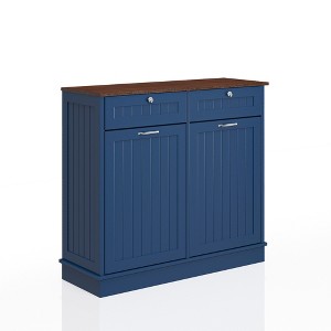 APRILSOUL 40 in. Storage Cabinet, Tilt Out 10 Gallon Garbage Can Cabinet, Dog Proof Trash Bin - 1 of 4