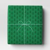 90' Christmas Fabric Ribbon Green/White Twine - Wondershop™ - 2 of 3