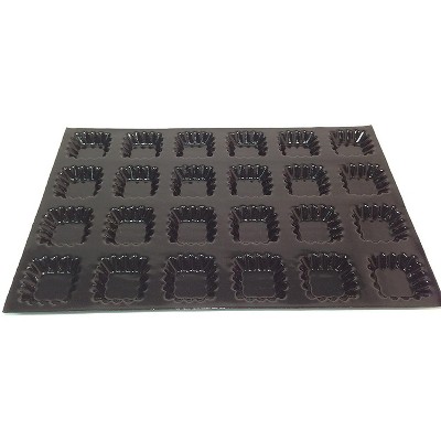 Sasa Demarle FP 2171 Half-Size Flexipan with Fluted Square Tartlet - 12 Cavities