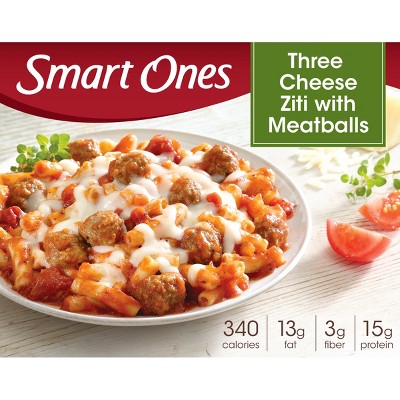 Smart Ones Frozen Three Cheese Ziti with Meatballs - 9oz