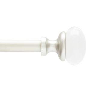 Kenney Fast Fit Easy Install Shania 3/4" Decorative Window Curtain Rod, 42-120", Brushed Nickel - 1 of 4