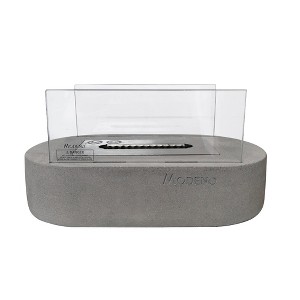 Luspa Tabletop Fire Pit Portable Ethanol Fireplace 13.8” x 7.1” x 6.7” - Light Grey - 1 of 4