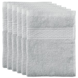 Unique Bargains Cotton Thick and Absorbent Kitchen Towels 13" X 13" 6 Pcs - 1 of 4