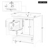 SEVOBAL Bathroom Vanities 30 Inch Bathroom Cabinet with Sink Base with Doors and Drawer for Bathroom, White, 30"*18.3"*33" - 3 of 4