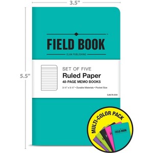 Elan Publishing Company Mini Field Book Set - Line Text / Combo. - COLORS Covers - 1 of 4