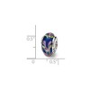Black Bow Jewelry Blue / Pink Glass Sterling Silver Bead Charm - 2 of 3