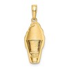 Black Bow Jewelry 14k Yellow Gold and Enamel Vanilla Ice Cream Cone Pendant - 3 of 4