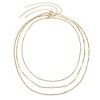Adornia 14k Yellow Gold Plated 3-Chain Necklace Set - 4 of 4