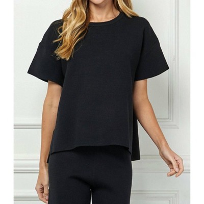 Women's Short Sleeve Sweater Top - SEE AND BE SEEN