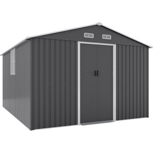 ALAULM 12 x 10FT Outdoor Storage Shed Waterproof,Garden Tool Shed with Air Vents and Lockable Door, Metal Outdoor Storage for Garden,Patio,Backyard - 1 of 4