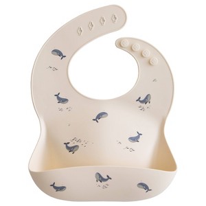 Mushie Silicone Baby Bib - 1 of 4
