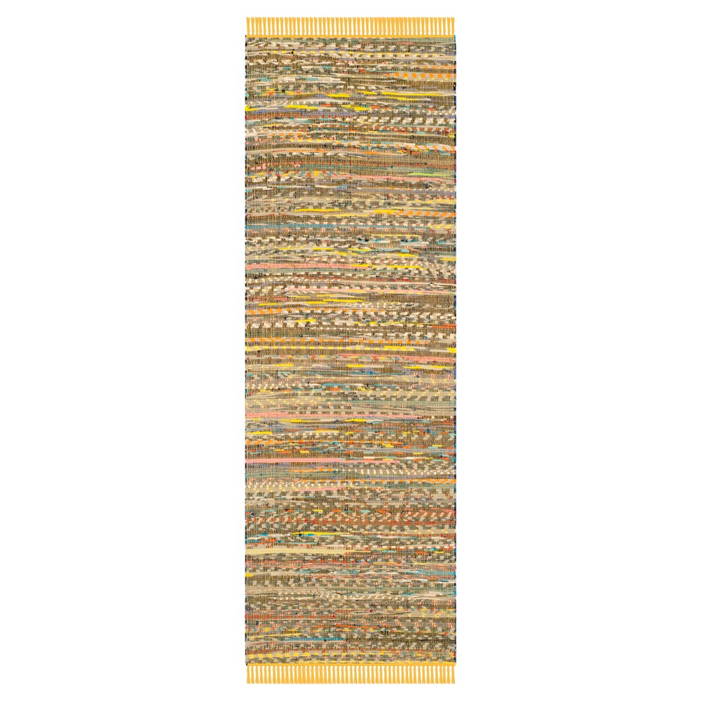 Huddersfield Runner - Yellow / Multi (2'3inx7' ) - Safavieh