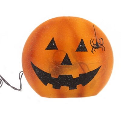 Stony Creek 6.25 In Halloween Lighted Round Vase Jack-O-Lantern Novelty Sculpture Lights