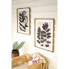 Wall Art, Framed Leaf Prints Under Glass 31.5"H – Botanical Black Wall Decor, Set of Two by Kalalou - 2 of 3