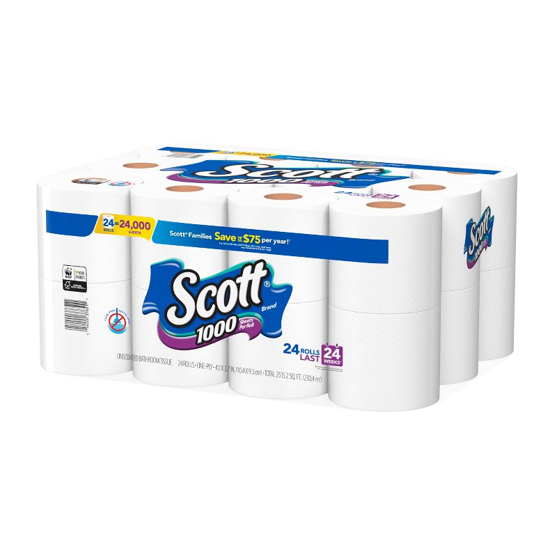 Scott 1000 Septic-Safe 1-Ply Toilet Paper, 5 of 8