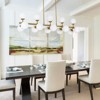 PAKOKULA 15-Light Gold Linear Sputnik Chandelier with Opal Glass Globe Shade - 4 of 4
